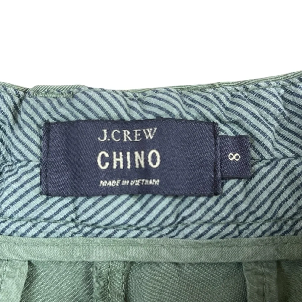 J. Crew Sage Green‎ Chino Shorts Size 8 Casual Preppy Summer